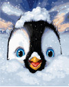 Zabawny pingwin