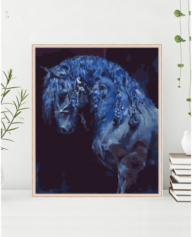 Niebieski koń