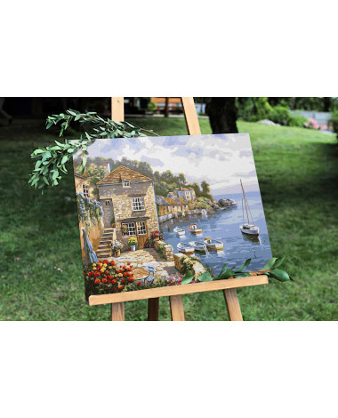 Malowanie po numerach Jezioro Como