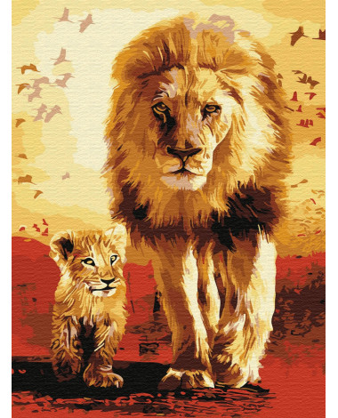 Lwica i jej dziecko
