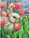 Zając w tulipanach