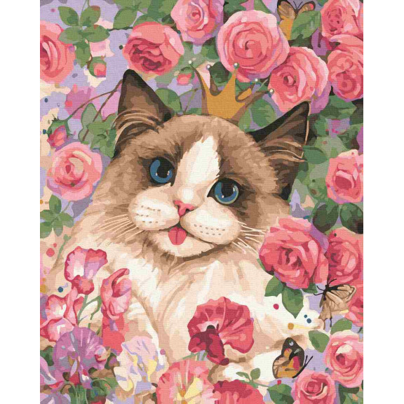 Kot w różach