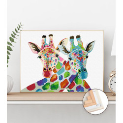 Kolorowe żyrafy