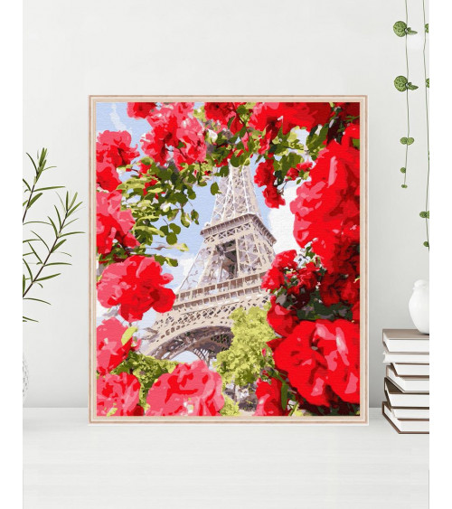 Malowanie po numerach Paryż w kwiatach