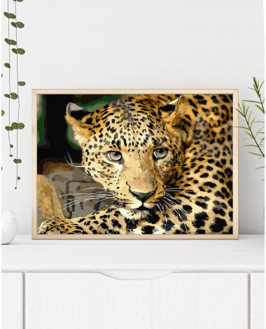 Malowanie po numerach Leopard