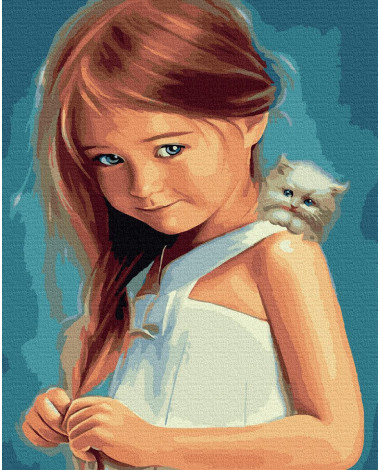 Dziewczynka i kotek
