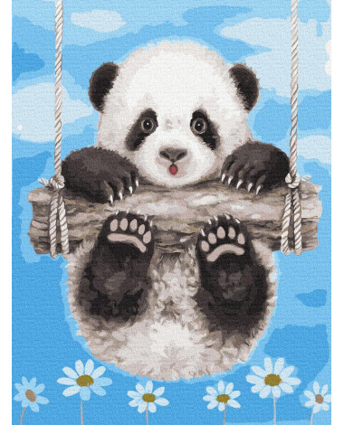 Panda na huśtawce